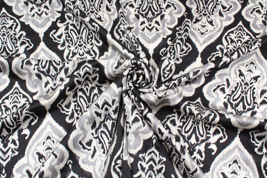 Printed Satin Polyester - Damask - M.O.Q 30 Mts-Fabric-FabricSight