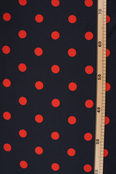 Printed Twill Satin - Spots and Dots-Surplus-FabricSight