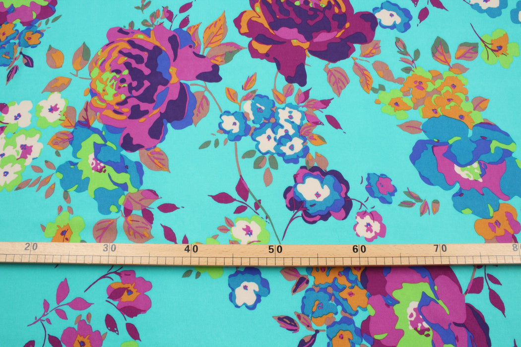 Printed Viscose Crêpe - XL Flowers - M.O.Q 30 Mts-Fabric-FabricSight
