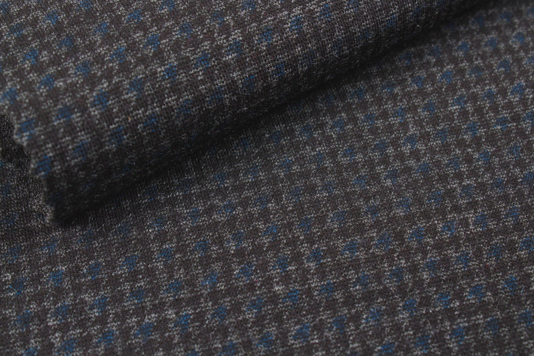 Punto Roma Bi-Color Houndstooth print-Fabric-FabricSight