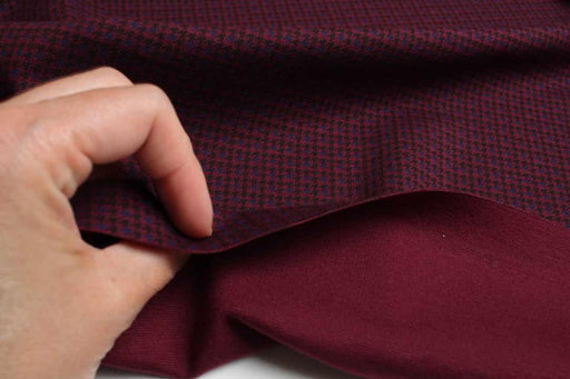 Punto Roma Bi-Color Houndstooth print-Fabric-FabricSight