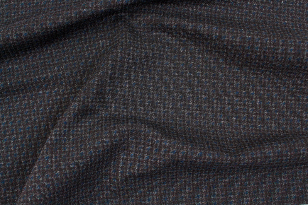 Punto Roma Bi-Color Houndstooth print-Fabric-FabricSight