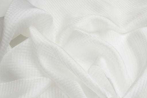 Pure Silk Jacquard Voile - Micro-checks-Fabric-FabricSight