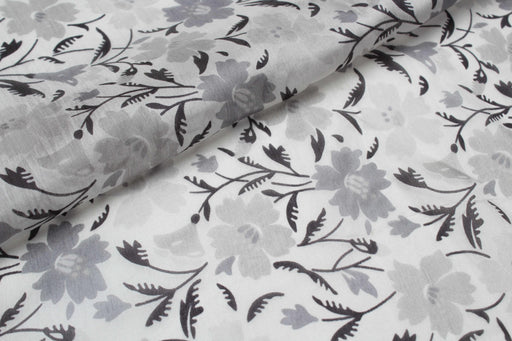 swatch-Pure Silk Voile - Floral Print-Fabric-FabricSight