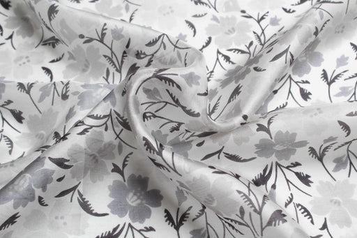 swatch-Pure Silk Voile - Floral Print-Fabric-FabricSight