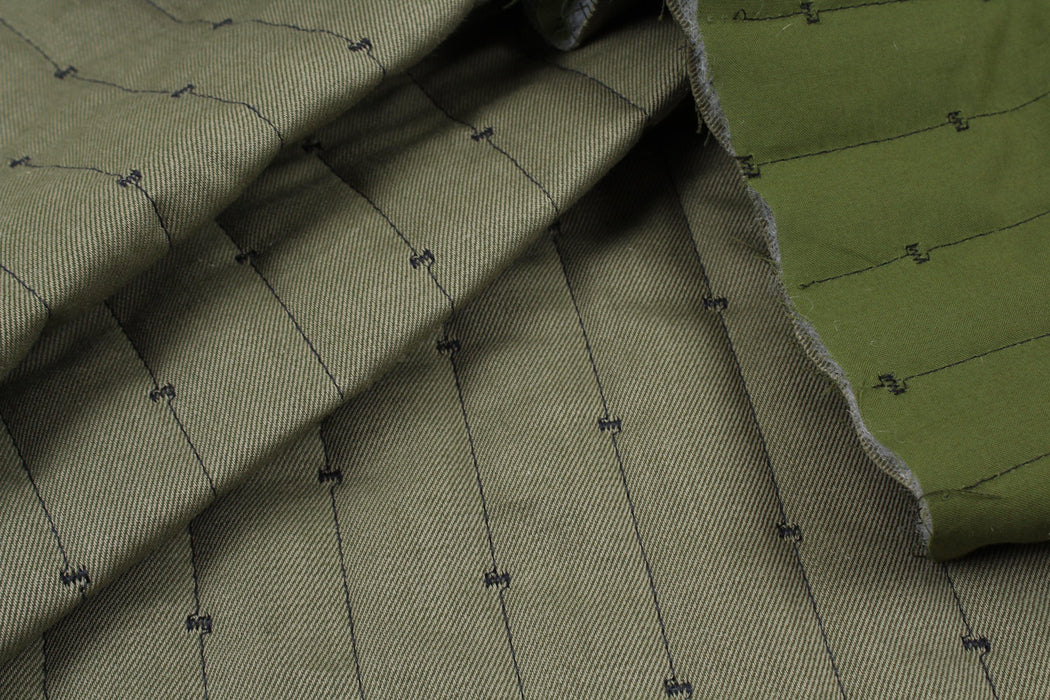 Quilted Fabric Padded - Stripes-Fabric-FabricSight