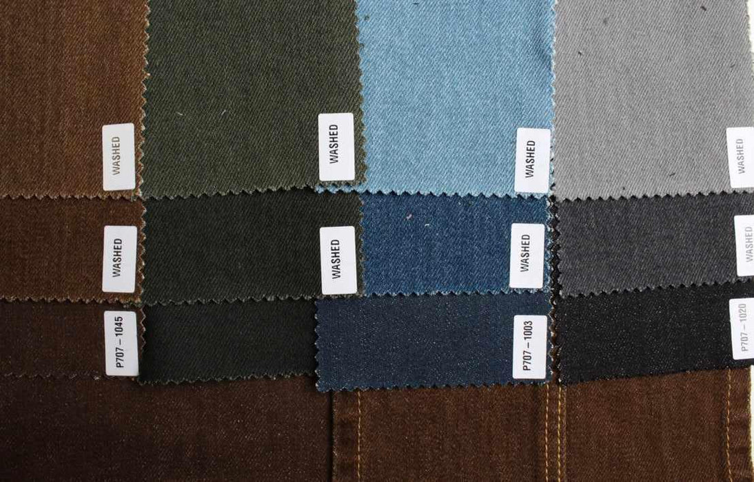 Raw Recycled Cotton Denim – Heavyweight Garment Wash Denim – 4 Colors-Fabric-FabricSight