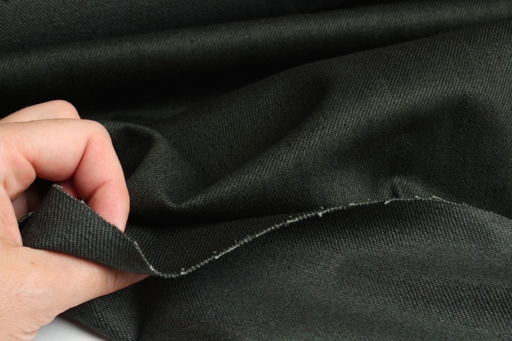 Raw Recycled Cotton Denim – Heavyweight Denim - Unwashed Green - Remnant