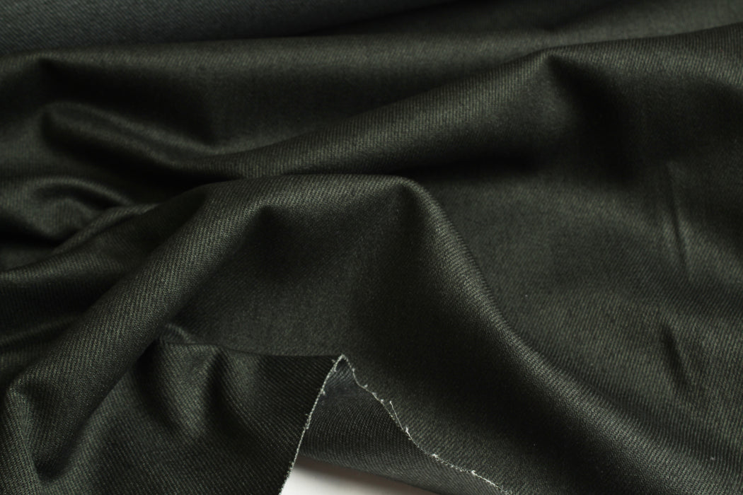 Raw Recycled Cotton Denim – Heavyweight Denim - Unwashed Green - Remnant