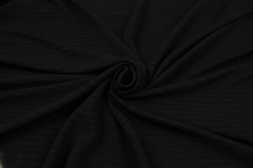 Recycled Polyester Ottoman - Stretch - Black (0,90 Mts Remnant)-Remnant-FabricSight