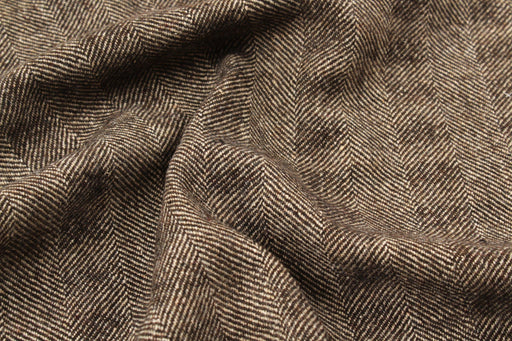 Recycled Wool - Bicolour Herringbone-Fabric-FabricSight