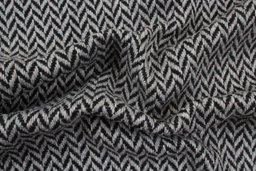 Recycled Wool Blend - Bicolor Chevron-Fabric-FabricSight
