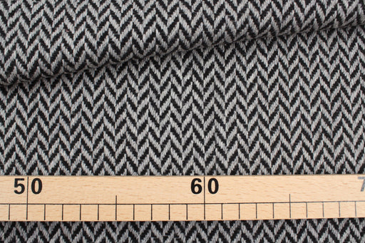 Recycled Wool Blend - Bicolor Chevron-Fabric-FabricSight