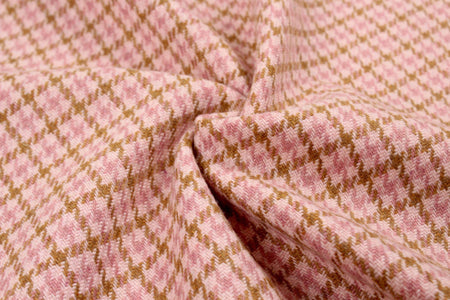 Free Swatches of Recycled Wool Blend - Houndstooth - Pink