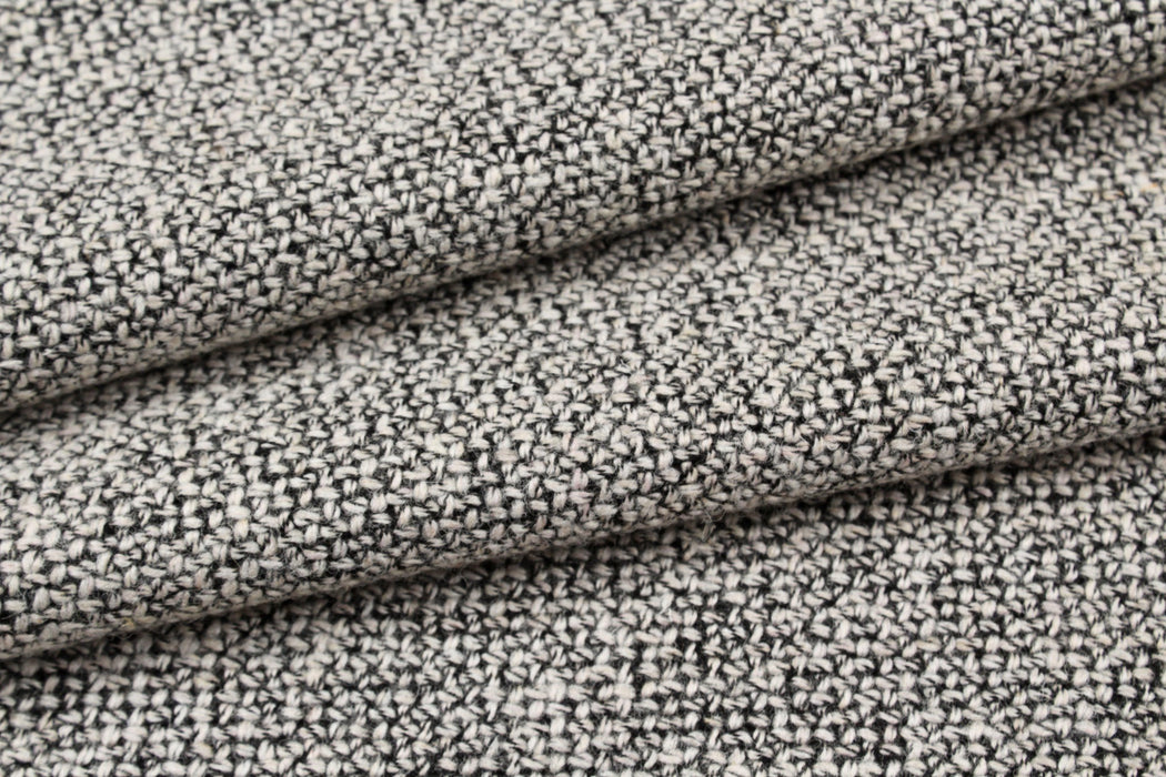 Recycled Wool Blend for Coats - Melange Look Tweed-Fabric-FabricSight