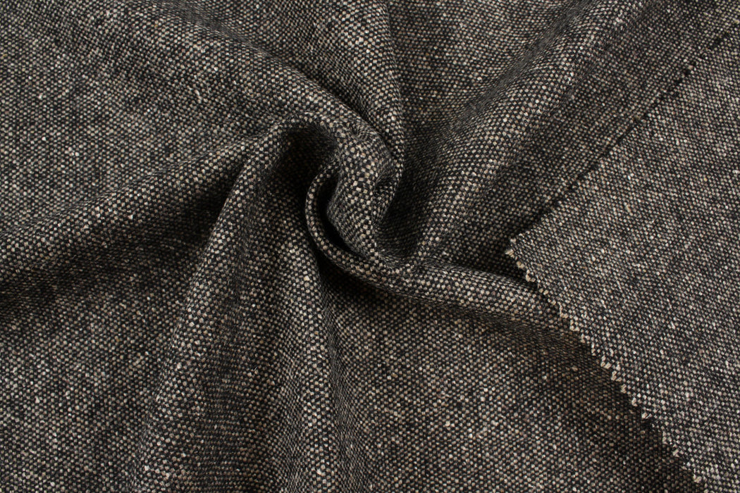 Recycled Wool Blend with Silk - Micro-Pattern-Fabric-FabricSight