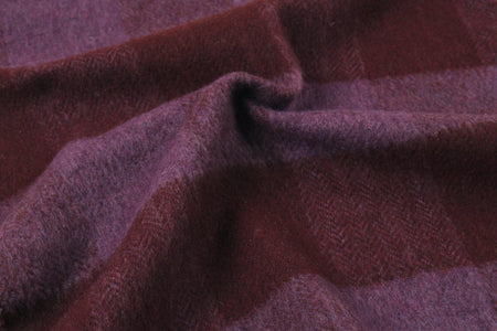 Free Swatches of Recycled Wool Brushed Checks - Purple