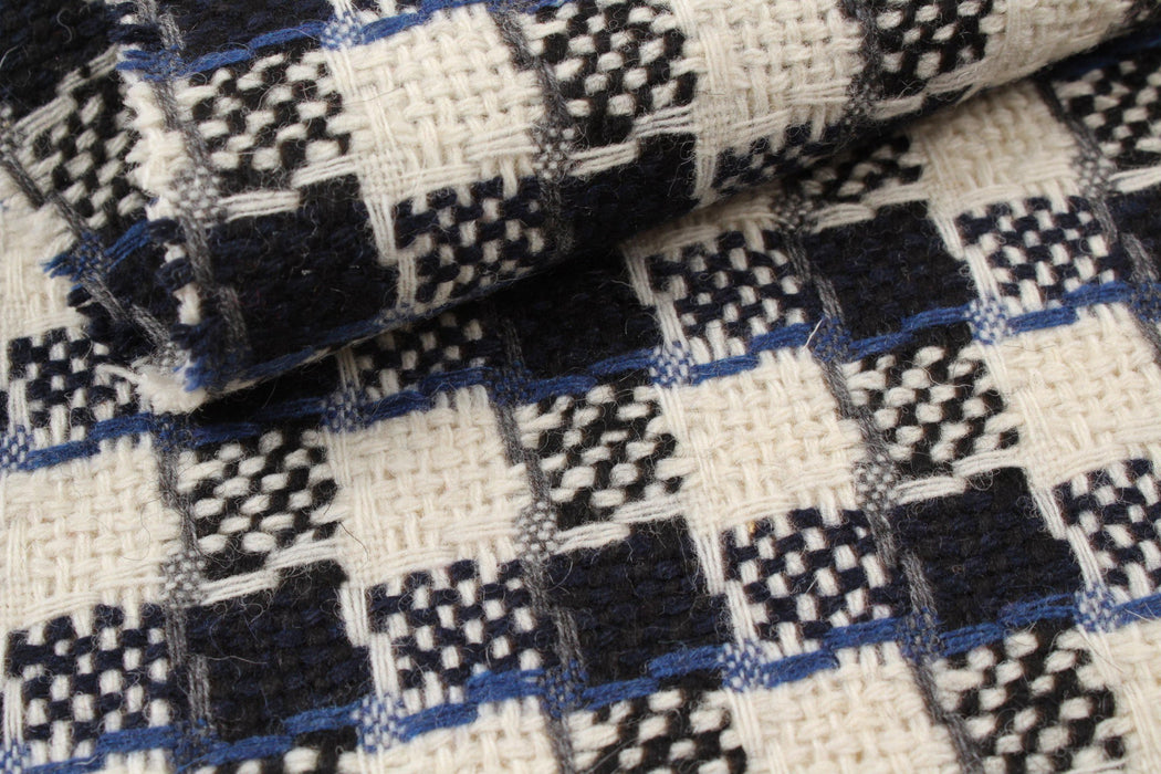 Recycled Wool Jacquard - Fancy Checks-Fabric-FabricSight
