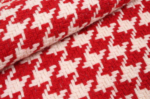 Recycled Wool Jacquard - Houndstooth-Fabric-FabricSight