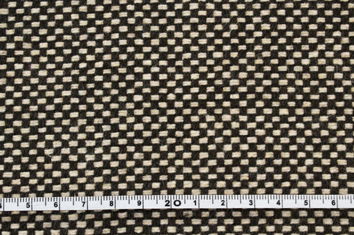Recycled Wool Jacquard for Coats - Small Checks (1 METER REMNANT)-Remnant-FabricSight