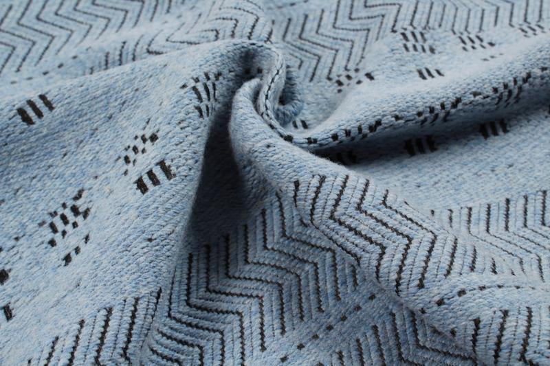 Recycled Wool Jacquard for Outwear - Blue-Fabric-FabricSight