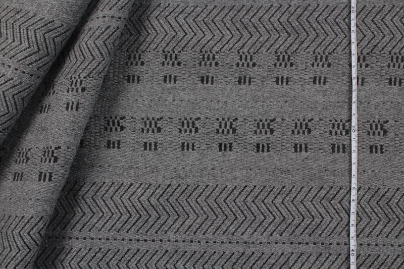 Recycled Wool Jacquard for Outwear - Grey-Fabric-FabricSight