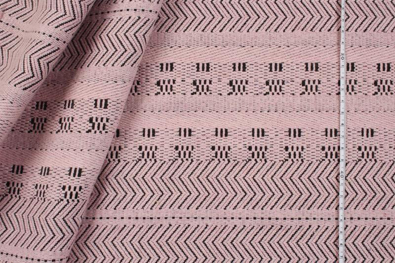 Recycled Wool Jacquard for Outwear - Pink-Fabric-FabricSight