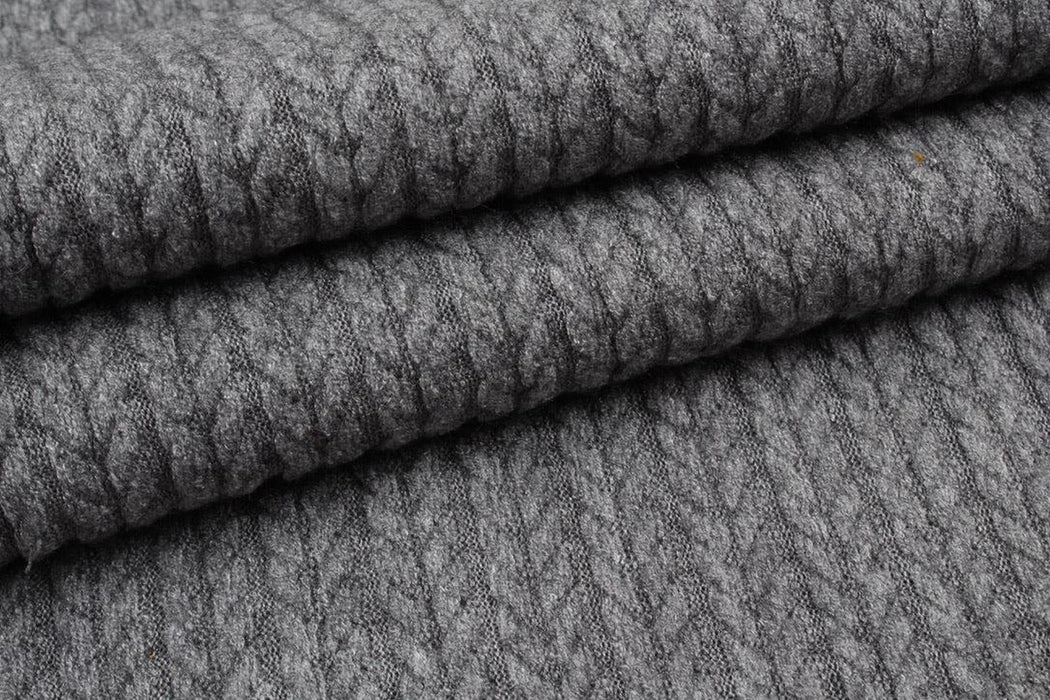 Roll 12 Mts - Cashmere Touch Knitted Jacquard - Cable-knit (13,50€/Meter)-Roll-FabricSight