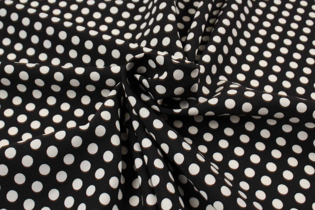 Roll 15 Mts - Woven Crepe - Dots - OFFER: 3€/Mt-Roll-FabricSight