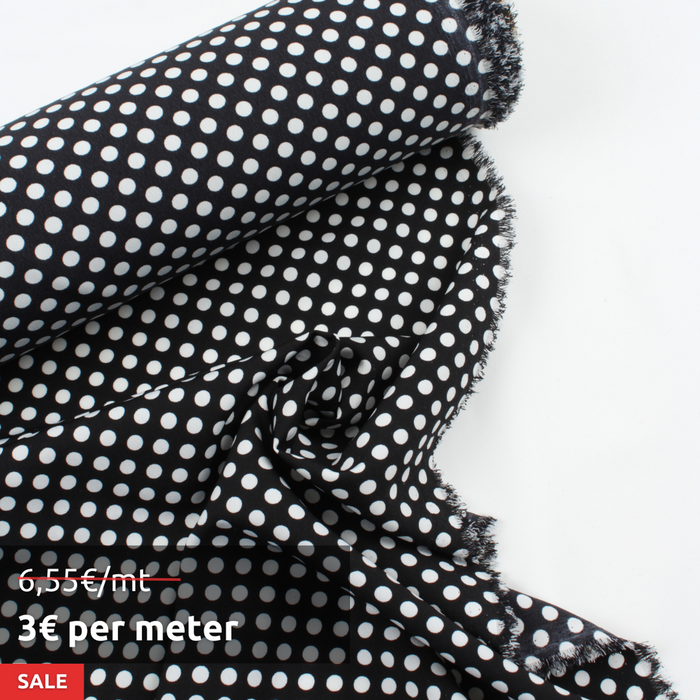 Roll 15 Mts - Woven Crepe - Dots - OFFER: 3€/Mt-Roll-FabricSight