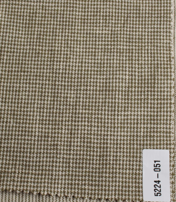 Rustic Linen Cotton Canvas – Stripes & Checks in Ecru and Khaki-Fabric-FabricSight