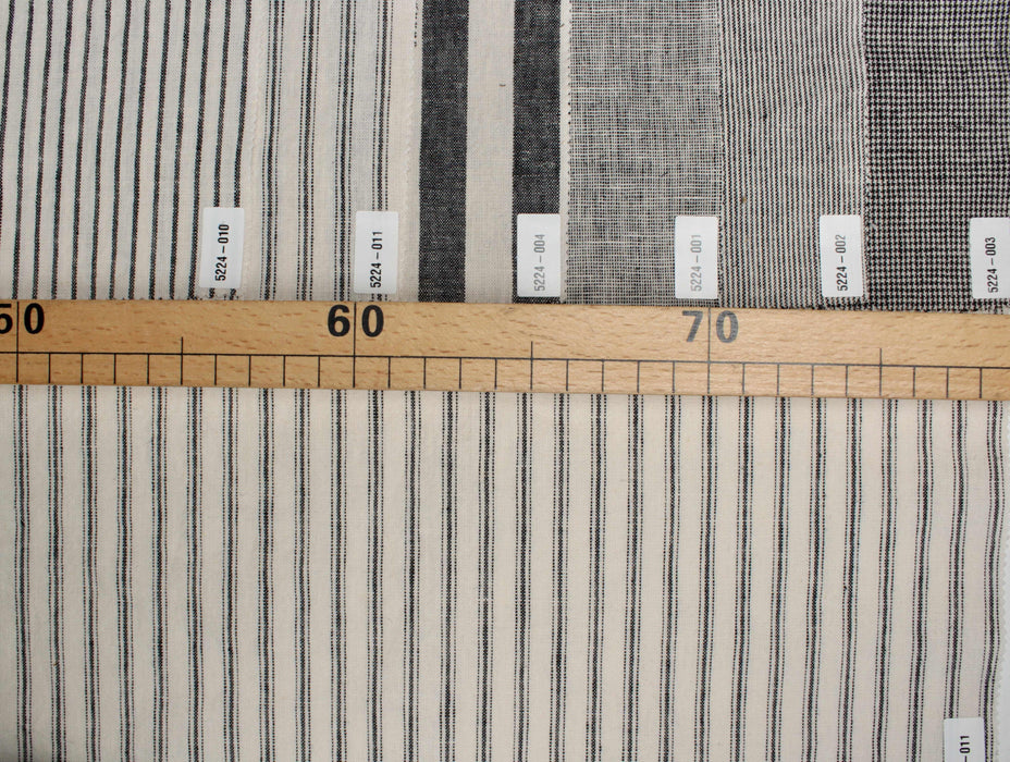 Rustic Linen Cotton - Stripes and Checks - 7 Variants Available-Fabric-FabricSight