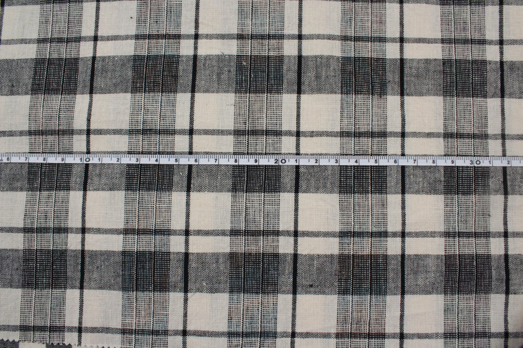 Rustic Linen Cotton - Stripes and Checks - 7 Variants Available-Fabric-FabricSight