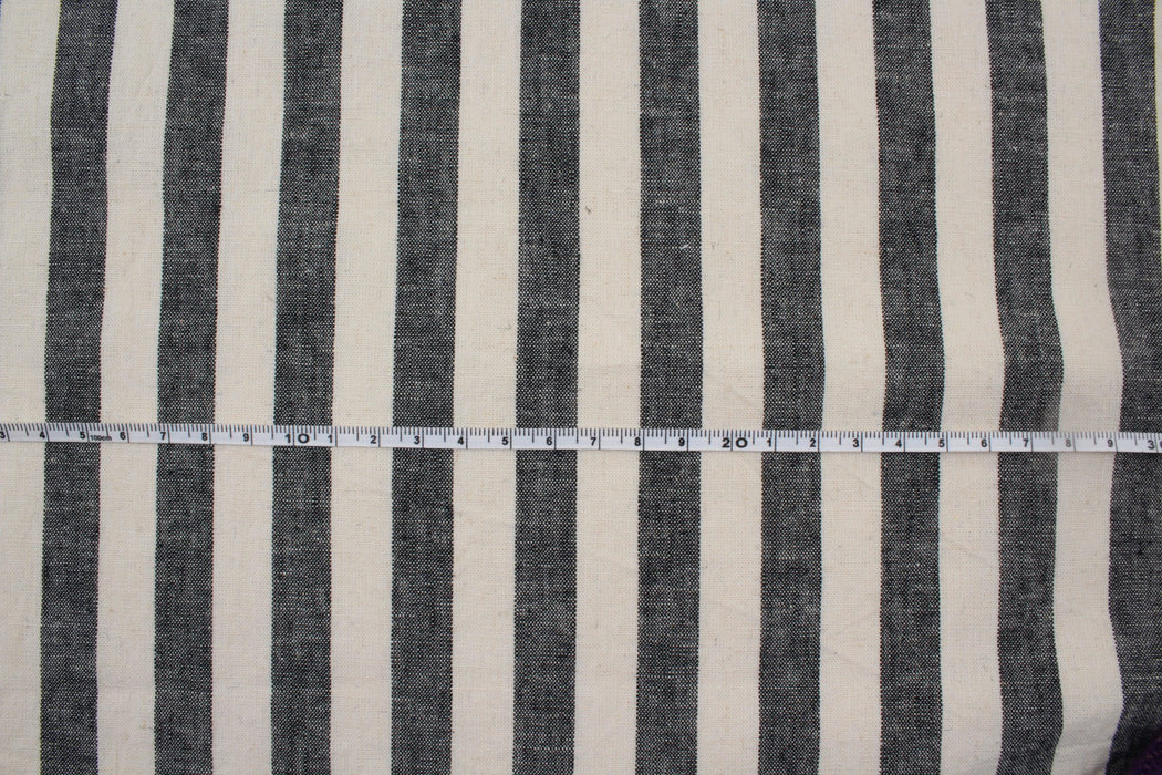 Rustic Linen Cotton - Stripes and Checks - 7 Variants Available-Fabric-FabricSight