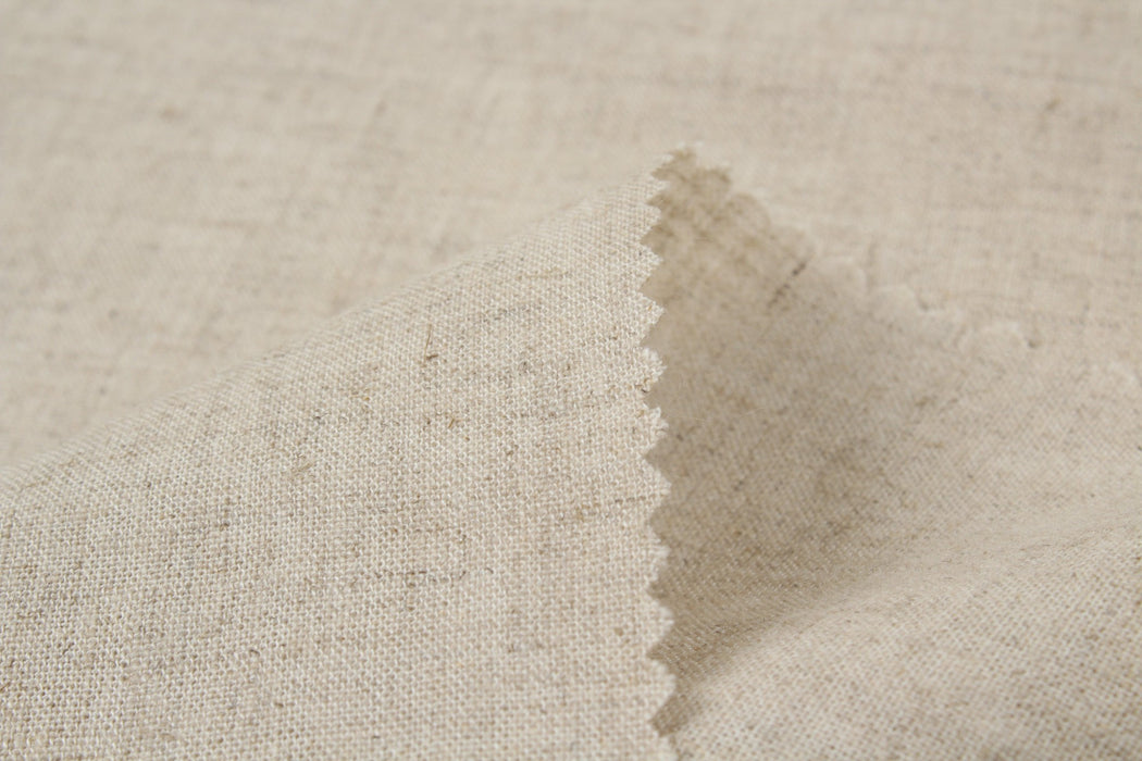 Rustic Linen Tencel Blend - Natural Linen Color - Beige-Fabric-FabricSight