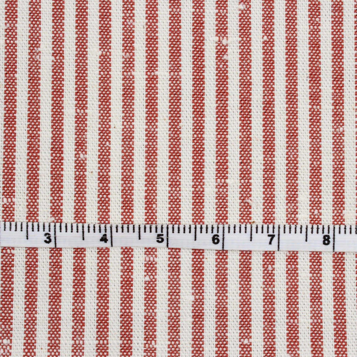 Rustic Slubbed Cotton - Sako Stripes and Checks-Fabric-FabricSight