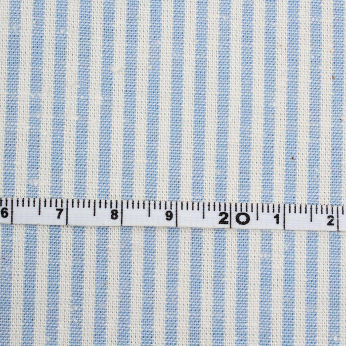 Rustic Slubbed Cotton - Sako Stripes and Checks-Fabric-FabricSight