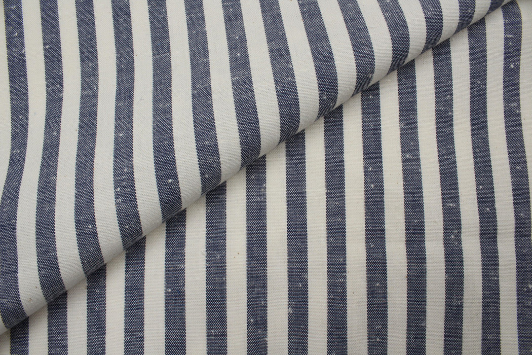 Rustic Slubbed Cotton - Sako Stripes and Checks-Fabric-FabricSight
