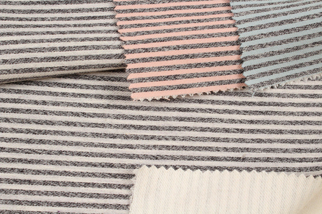 Rustic Stripes Cotton Jacquard-Fabric-FabricSight