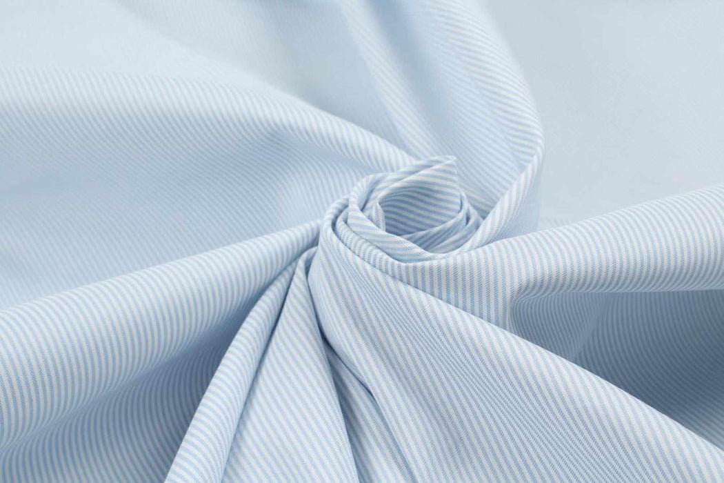 Seaqual™ Recycled Polyester with Cotton Plain for Swim Shorts - Stripes-Fabric-FabricSight