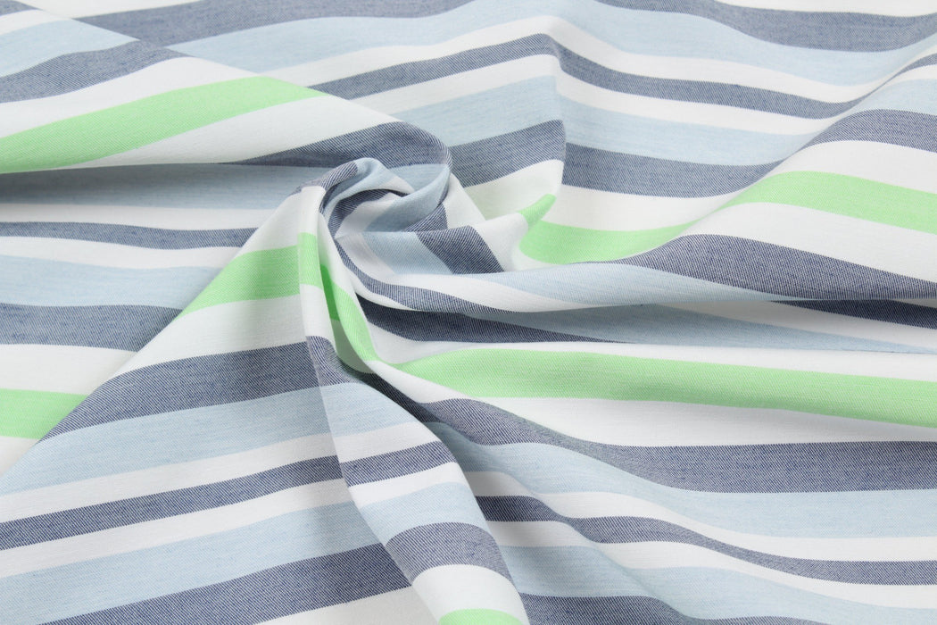 Seaqual™ Recycled Polyester with Ecovero Viscose Plain for Swim Shorts - Stripes-Fabric-FabricSight