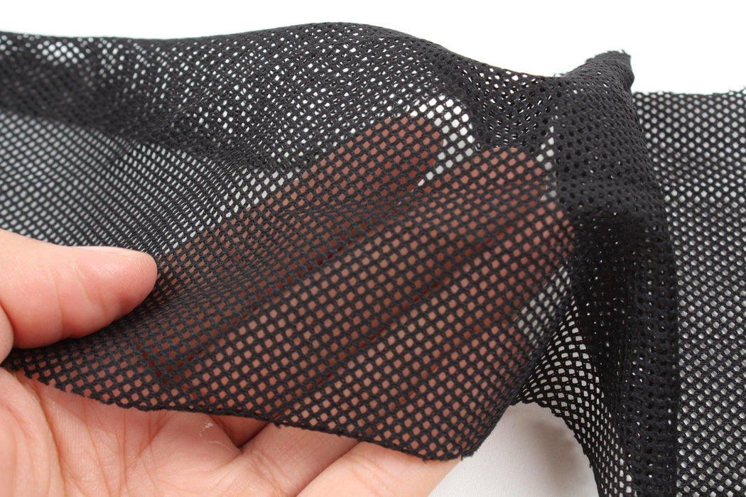 Seaqual™ Recycled Polyester Eyelet Mesh - Navy (Remnant)-Remnant-FabricSight