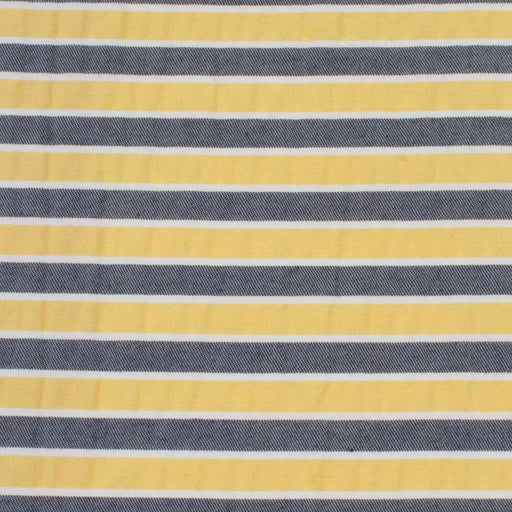 Seaqual™ Recycled Polyester and Cotton Wrinkled Effect Fabric - Stripes-Fabric-FabricSight