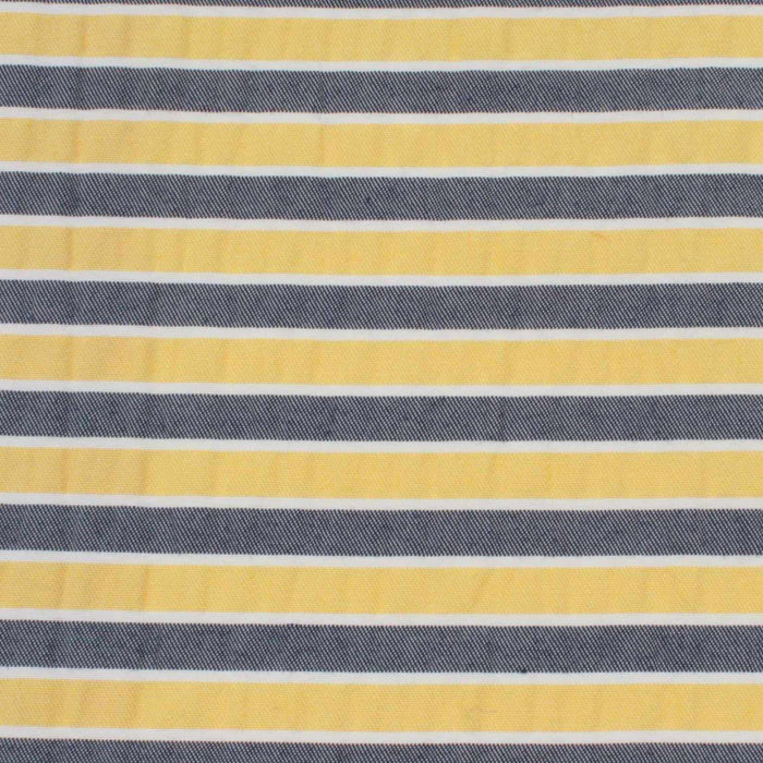 Seaqual™ Recycled Polyester and Cotton Wrinkled Effect Fabric - Stripes-Fabric-FabricSight