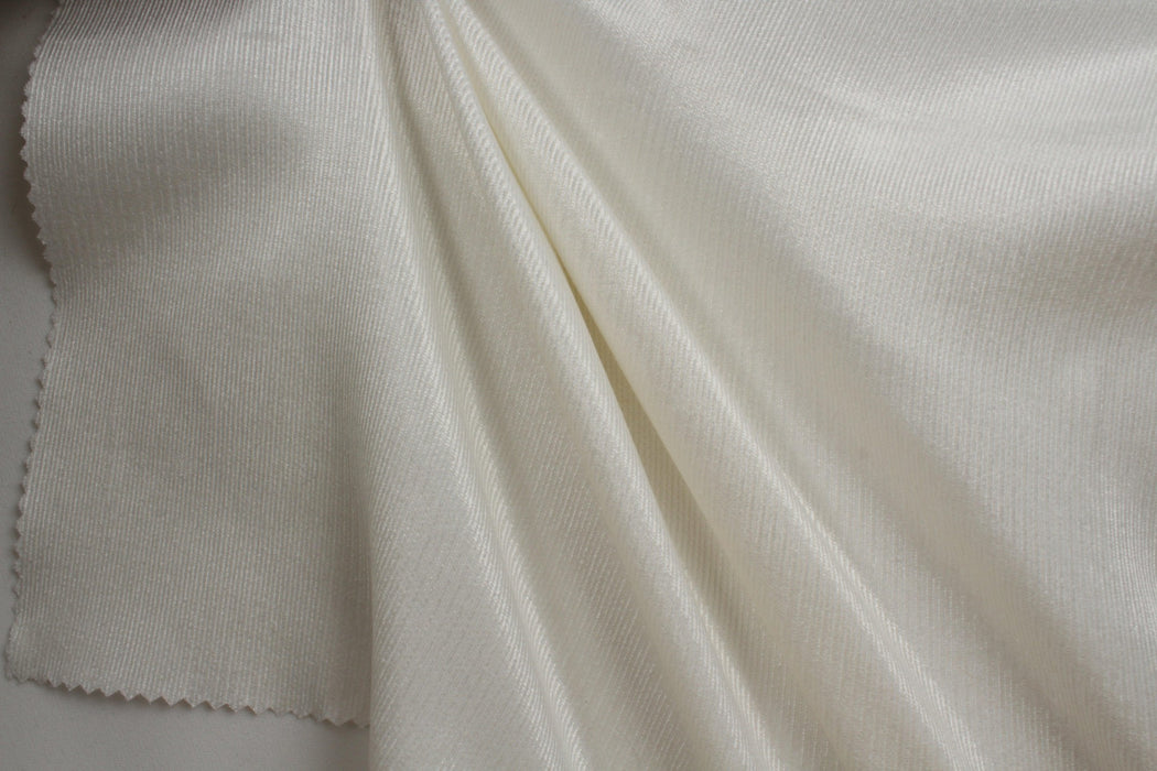 Shiny Bamboo Baby Corduroy - Stretch - White-Fabric-FabricSight