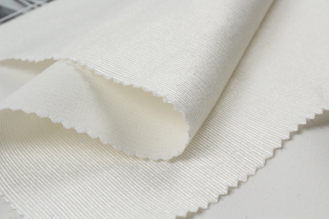 Shiny Bamboo Baby Corduroy - Stretch - White-Fabric-FabricSight