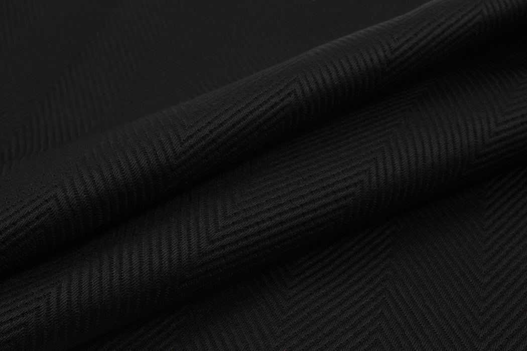 Shiny Herringbone Jacquard Cotton Blend - Heavy-Weight-Fabric-FabricSight