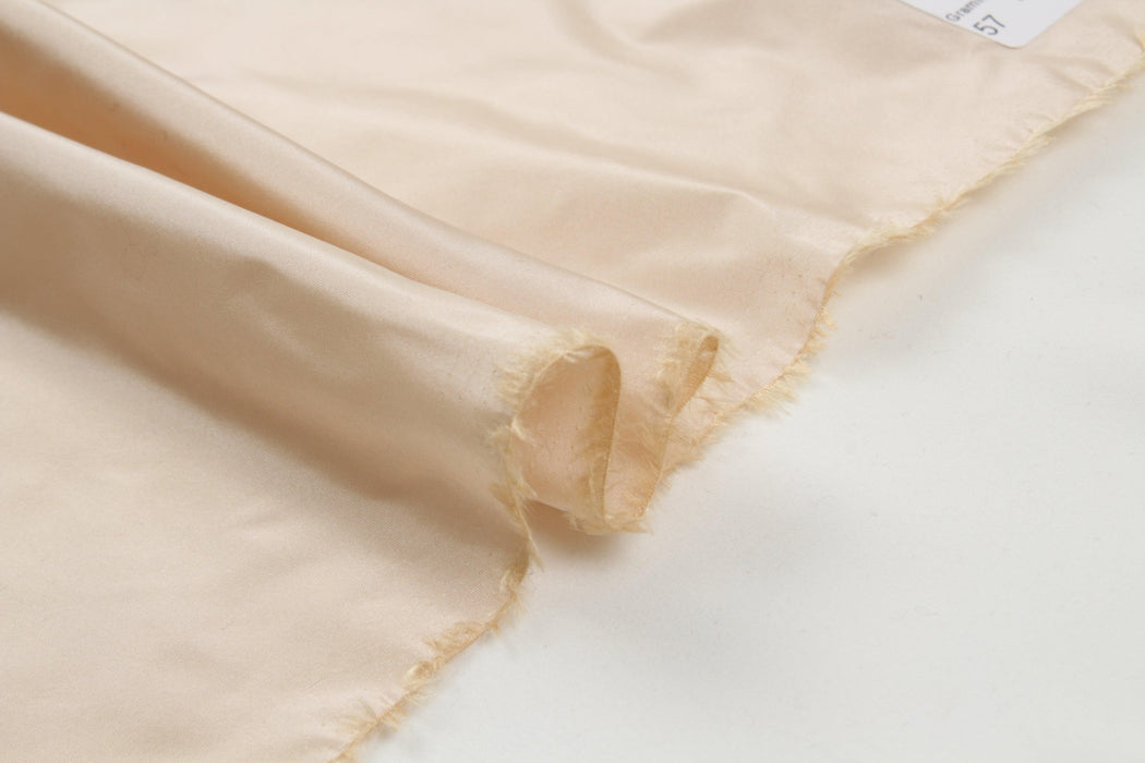 Shiny Silk Taffeta - Cream Color-Fabric-FabricSight