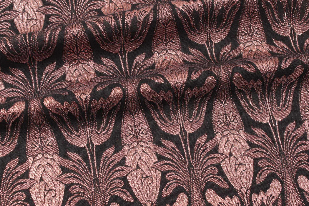 Silver Metallic Damask-Fabric-FabricSight