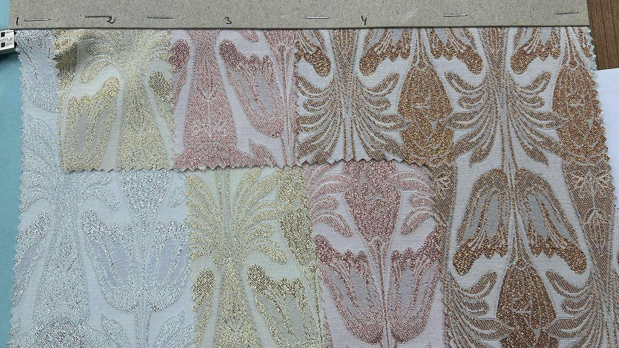 Silver Metallic Damask-Fabric-FabricSight